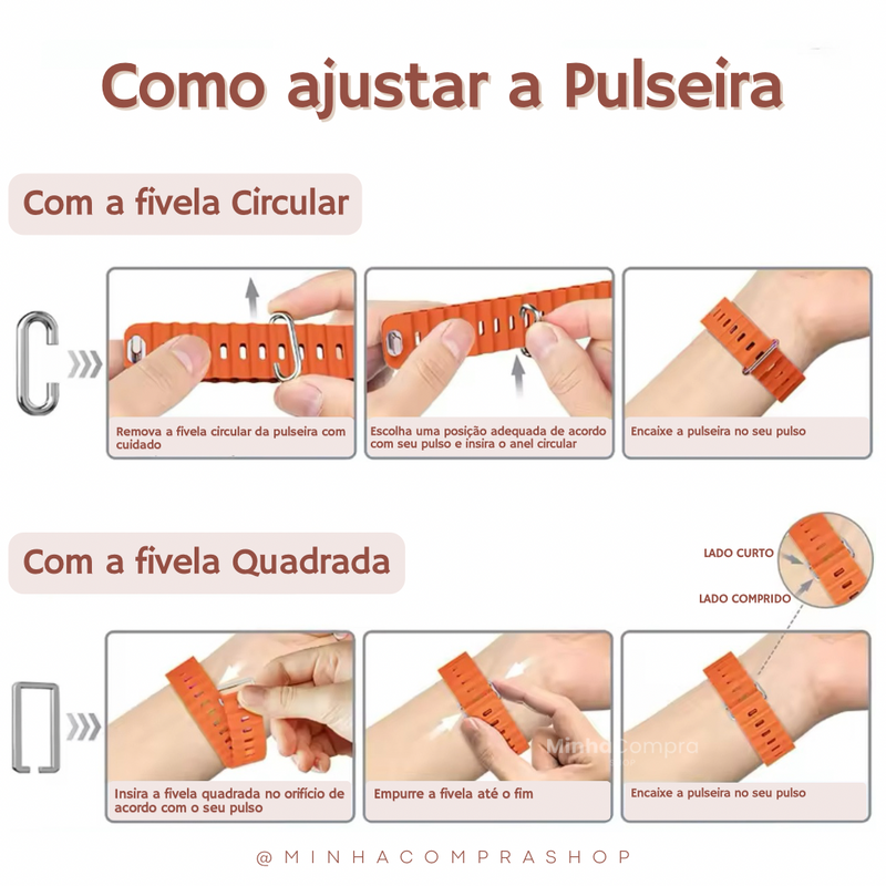 Pulseira Emborrachada para Smartwatch